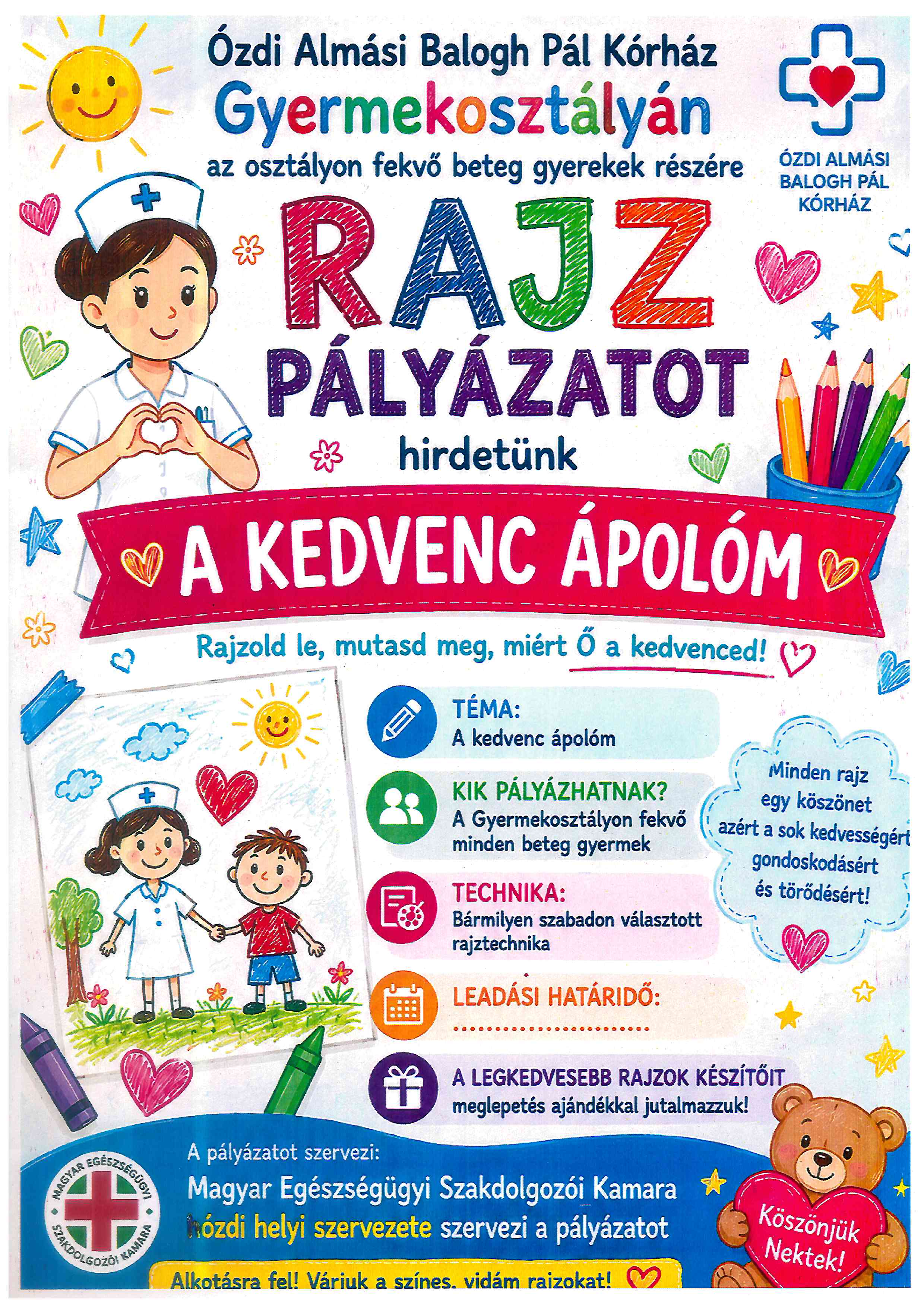 Rajzpályázat gyerekeknek – A kedvenc ápolóm
